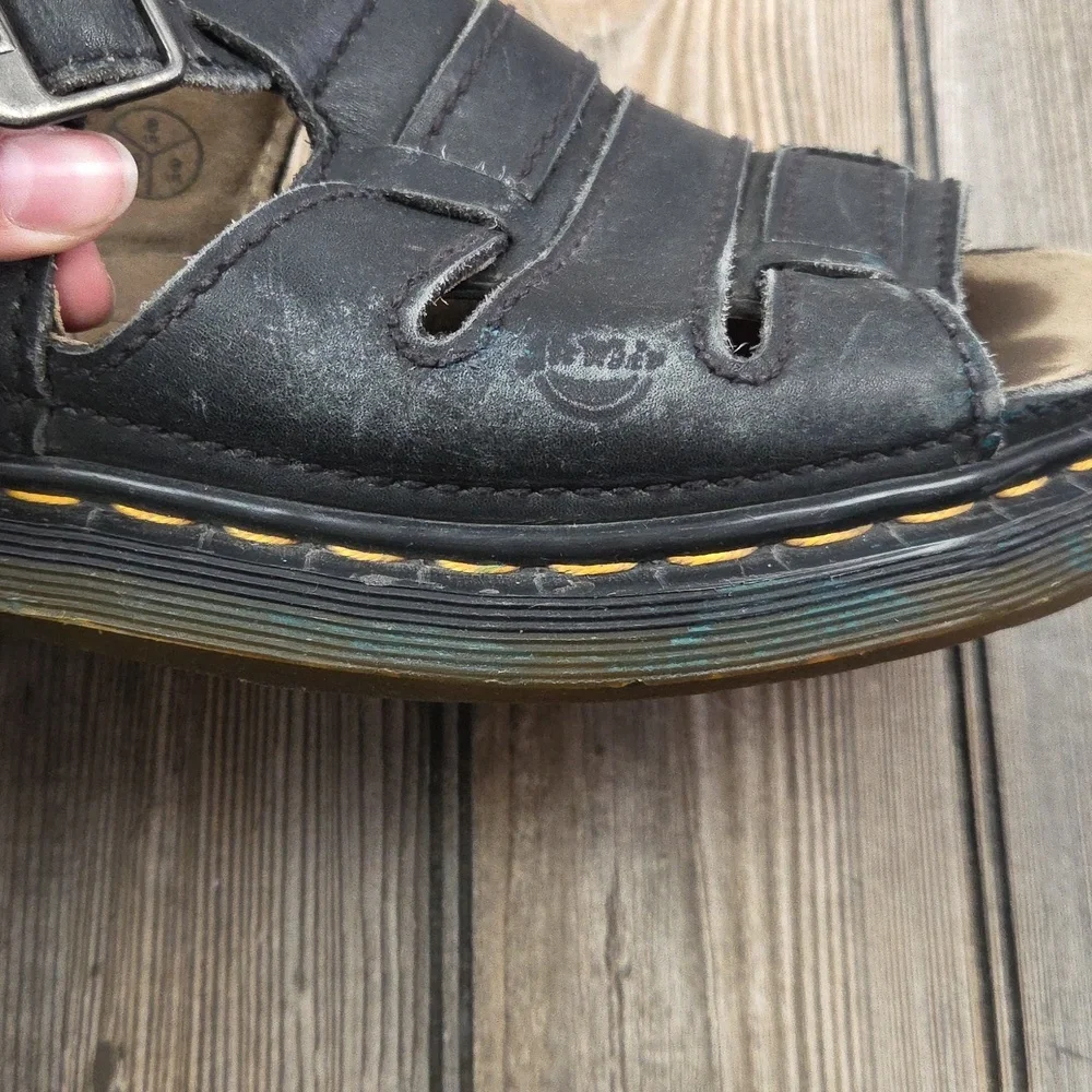 Vintage Dr. Martens Black Leather Fisherman Sandals​ Size 9 Made In ENGLAND